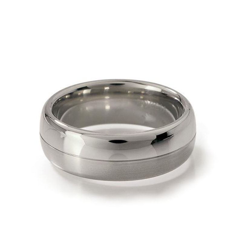 Boccia Titanium Band Half Polished Half Matte - 109-01